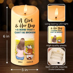 An Unbreakable Bond - Memorial Personalized Custom LED Candle - Sympathy Gift, Christmas Gift For Pet Owners, Pet Lovers