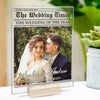 Custom Photo The Newlywed Times - Couple Personalized Custom Rectangle Shaped Acrylic Plaque - Christmas Gift For Husband Wife, Anniversary, First Christmas