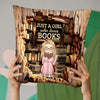 A Girl With A Passion For Reading - Personalized Custom Pillow - Gift For Book Lovers