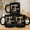 Family First - Family Personalized Custom Black Mug - Gift For Family Members