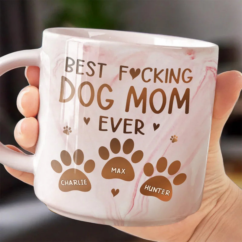 My Furever Friend - Dog & Cat Personalized Custom Marble Mug - Christmas Gift For Pet Owners, Pet Lovers