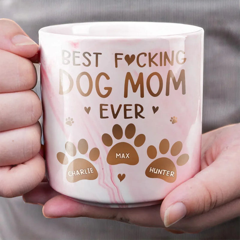 My Furever Friend - Dog & Cat Personalized Custom Marble Mug - Christmas Gift For Pet Owners, Pet Lovers