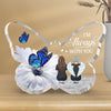 Votre mémoire est un trésor qui ne s'effacera jamais - Plaque commémorative personnalisée en acrylique en forme de cœur - Cadeau de condoléances pour les membres de la famille
