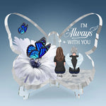 Your Memory Is A Treasure That Will Never Fade - Memorial Personalized Custom Heart Shaped Acrylic Plaque - Sympathy Gift For Family Members