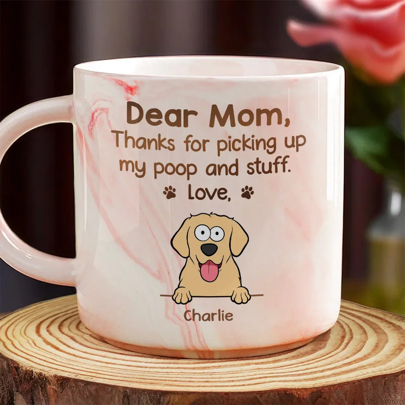 Paws Off My Secrets - Dog & Cat Personalized Custom Marble Mug - Christmas Gift For Pet Owners, Pet Lovers