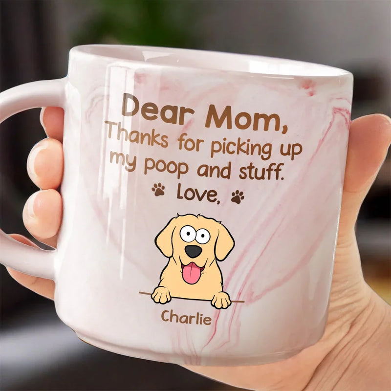 Paws Off My Secrets - Dog & Cat Personalized Custom Marble Mug - Christmas Gift For Pet Owners, Pet Lovers