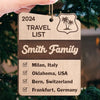 Life Is Short, But The World Is Wide - Family Personalized Custom Ornament - Wood Custom Shaped - Christmas Gift For Family, Adventure, Travel Lovers