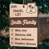 Life Is Short, But The World Is Wide - Family Personalized Custom Ornament - Wood Custom Shaped - Christmas Gift For Family, Adventure, Travel Lovers