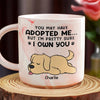 But I'm Pretty Sure I Own You - Dog & Cat Personalized Custom Marble Mug - Christmas Gift For Pet Owners, Pet Lovers