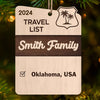 Life Is Short, But The World Is Wide - Family Personalized Custom Ornament - Wood Custom Shaped - Christmas Gift For Family, Adventure, Travel Lovers