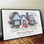 Custom Photo Families As The Foundation Of Happiness - Family Personalized Custom Horizontal Poster - Christmas Gift For Family Members