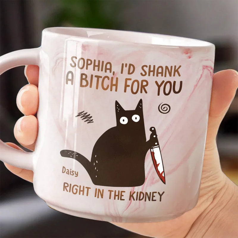 I Will Always Meow You - Funny Personalized Custom Marble Mug - Christmas Gift For Best Friends, Sisters, Family Members, Coworkers