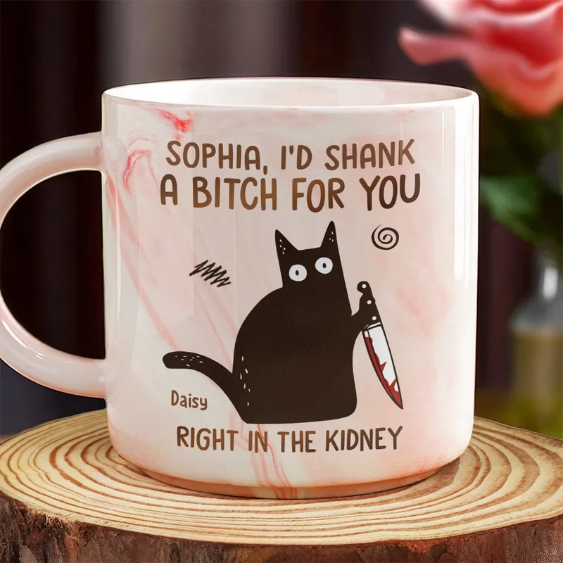 I Will Always Meow You - Funny Personalized Custom Marble Mug - Christmas Gift For Best Friends, Sisters, Family Members, Coworkers