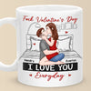 I Love You More Than Chocolate - Couple Personalized Custom Mug - Valentine Gift For Husband Wife, Anniversary