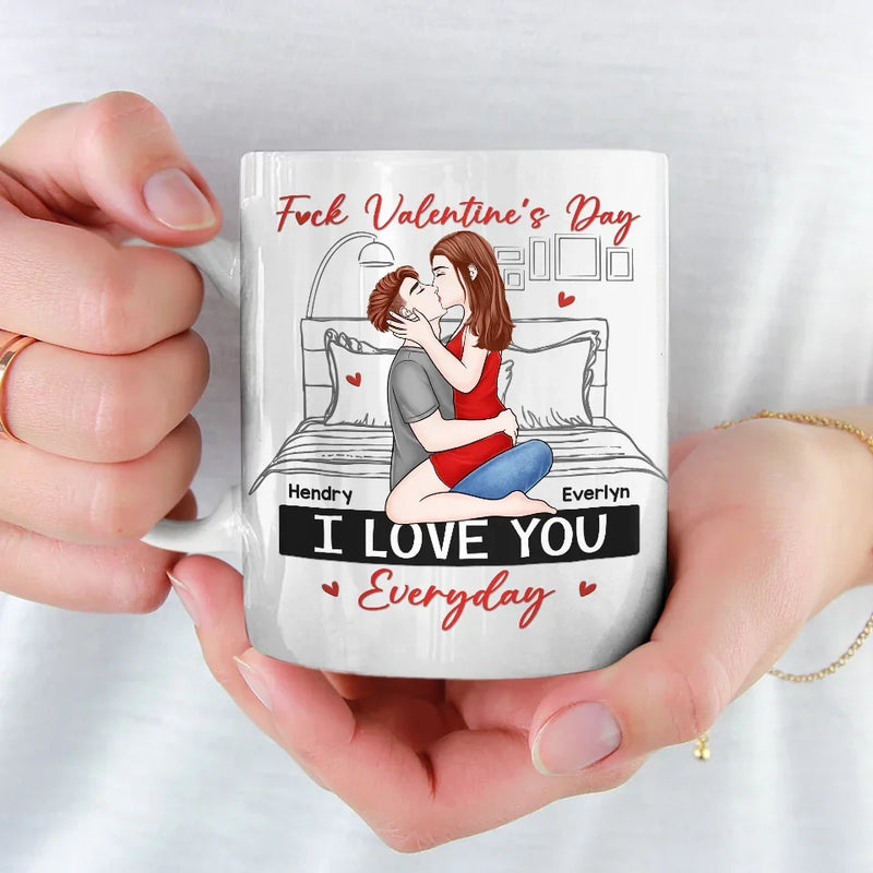 I Love You More Than Chocolate - Couple Personalized Custom Mug - Valentine Gift For Husband Wife, Anniversary