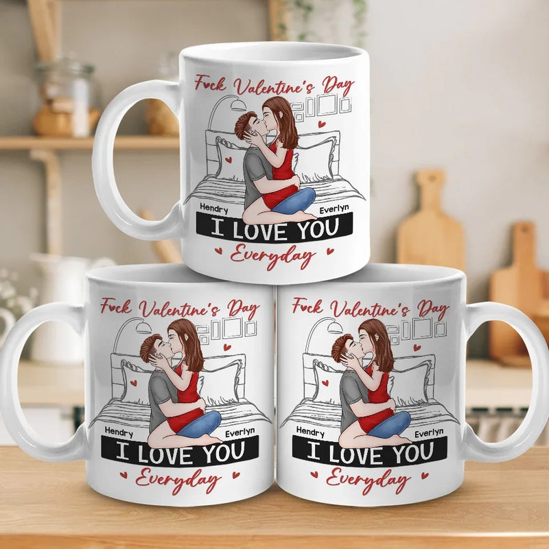 I Love You More Than Chocolate - Couple Personalized Custom Mug - Valentine Gift For Husband Wife, Anniversary
