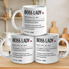 Boss Lady Vibes Only - Friend Personalized Custom Mug - Christmas Gift For Best Friends, Sisters, Family Members, Coworkers