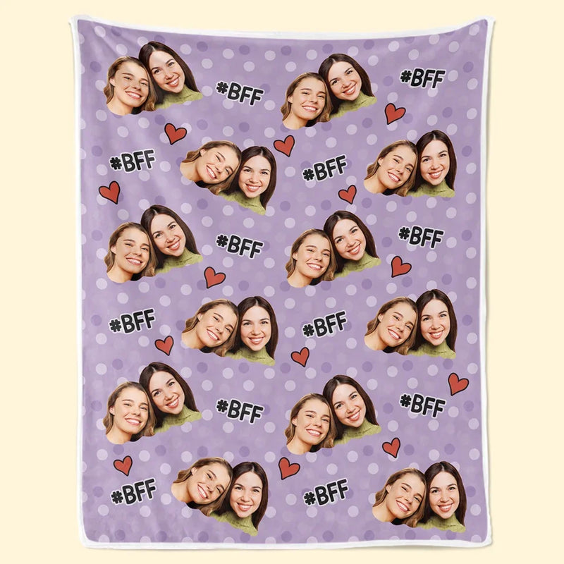 Custom Photo Love Is Beautiful, Friendship Is Better - Bestie Personalized Custom Blanket - Christmas Gift For Best Friends, BFF, Sisters