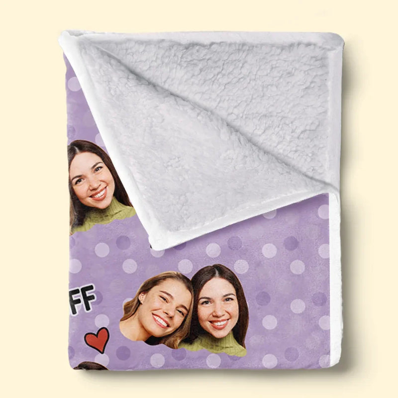Custom Photo Love Is Beautiful, Friendship Is Better - Bestie Personalized Custom Blanket - Christmas Gift For Best Friends, BFF, Sisters