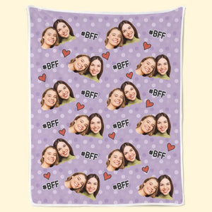 Custom Photo Love Is Beautiful, Friendship Is Better - Bestie Personalized Custom Blanket - Christmas Gift For Best Friends, BFF, Sisters