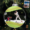 Custom Photo For The Love Of The Game - Sport Personalized Custom Ornament - Acrylic Custom Shaped - Christmas Gift For Baseball Players, Baseball Lovers
