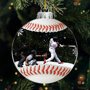 Custom Photo For The Love Of The Game - Sport Personalized Custom Ornament - Acrylic Custom Shaped - Christmas Gift For Baseball Players, Baseball Lovers