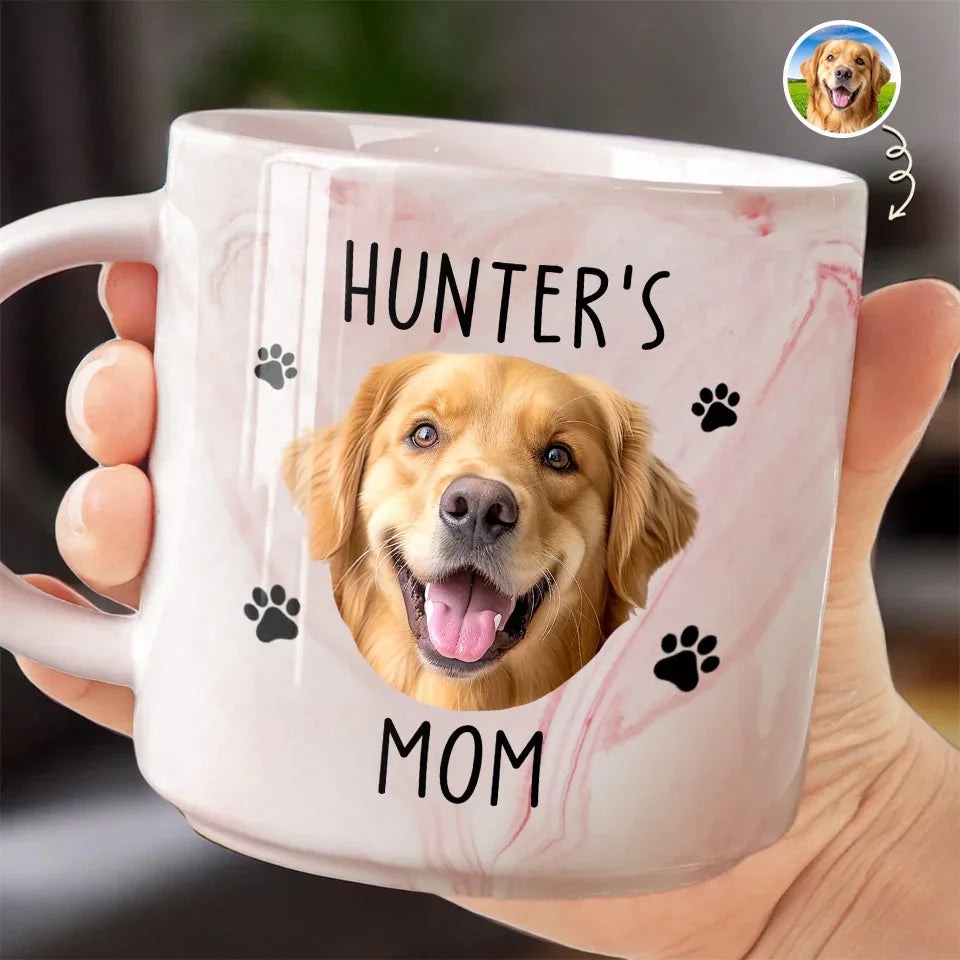 Custom Photo My Lovely Kid - Dog & Cat Personalized Custom Marble Mug - For Pet Owners, Pet Lovers