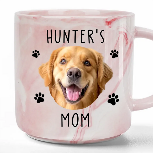 Custom Photo My Lovely Kid - Dog & Cat Personalized Custom Marble Mug - For Pet Owners, Pet Lovers
