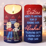 Life Is Better With Friends - Bestie Personalized Custom LED Candle - Christmas Gift For Best Friends, BFF, Sisters