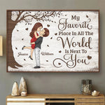 My Smile Is Yours - Couple Personalized Custom Horizontal Poster - Gift For Husband Wife, Anniversary