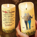 Cheers To Holiday Memories With My Besties - Bestie Personalized Custom LED Candle - Christmas Gift For Best Friends, BFF, Sisters