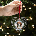 Custom Photo Always By Our Side - Memorial Personalized Custom Heart Glass Ornament - Sympathy Gift, Christmas Gift For Pet Owners, Pet Lovers