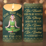 What You Imagine You Create - Yoga Personalized Custom LED Candle - Christmas Gift For Yoga Lovers