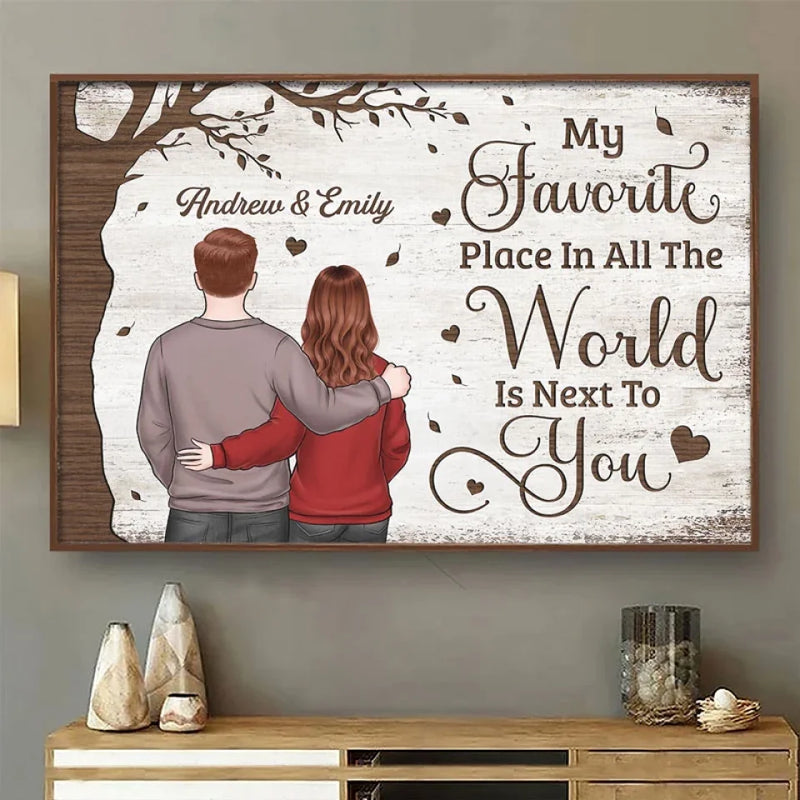 One Love, One Heart, One Destiny - Couple Personalized Custom Horizontal Poster - Christmas Gift For Husband Wife, Anniversary
