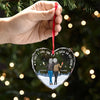 It Takes A Long Time To Grow An Old Friend - Bestie Personalized Custom Heart Glass Ornament - Christmas Gift For Best Friends, BFF, Sisters