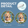 Custom Photo Happiness Is Having A Cat Or Dog By Your Side - Dog & Cat Personalized Custom Circle Glass Ornament - Christmas Gift For Pet Owners, Pet Lovers