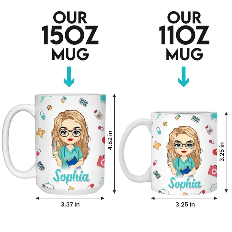 An Angel With A Stethoscope - Nurse  Personalized Custom Mug - Appreciation, Thank You Gift, Nurse Life