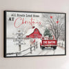 All Roads Lead Home At Christmas - Family Personalized Custom Horizontal Poster - Christmas Gift For Family Members