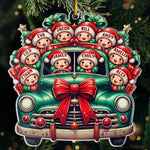 Custom Name Christmas Truck Family Gifts - Personalized Ornament