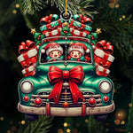 Custom Name Christmas Truck Family Gifts - Personalized Ornament