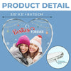 Custom Photo Friends Forever - Bestie Personalized Custom Heart Glass Ornament - Christmas Gift For Best Friends, BFF, Sisters