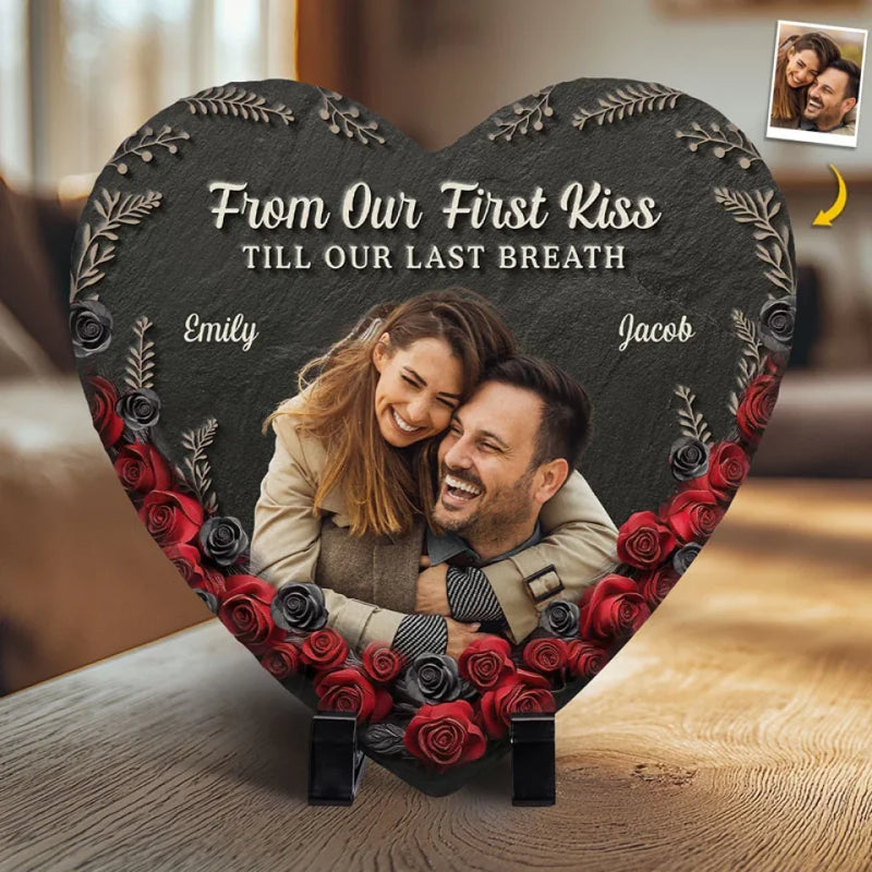 Custom Photo You Are, And Always Have Been, My Dream - Couple Personalized Custom Heart Shaped Stone With Stand - Christmas Gift For Husband Wife, Anniversary, First Christmas