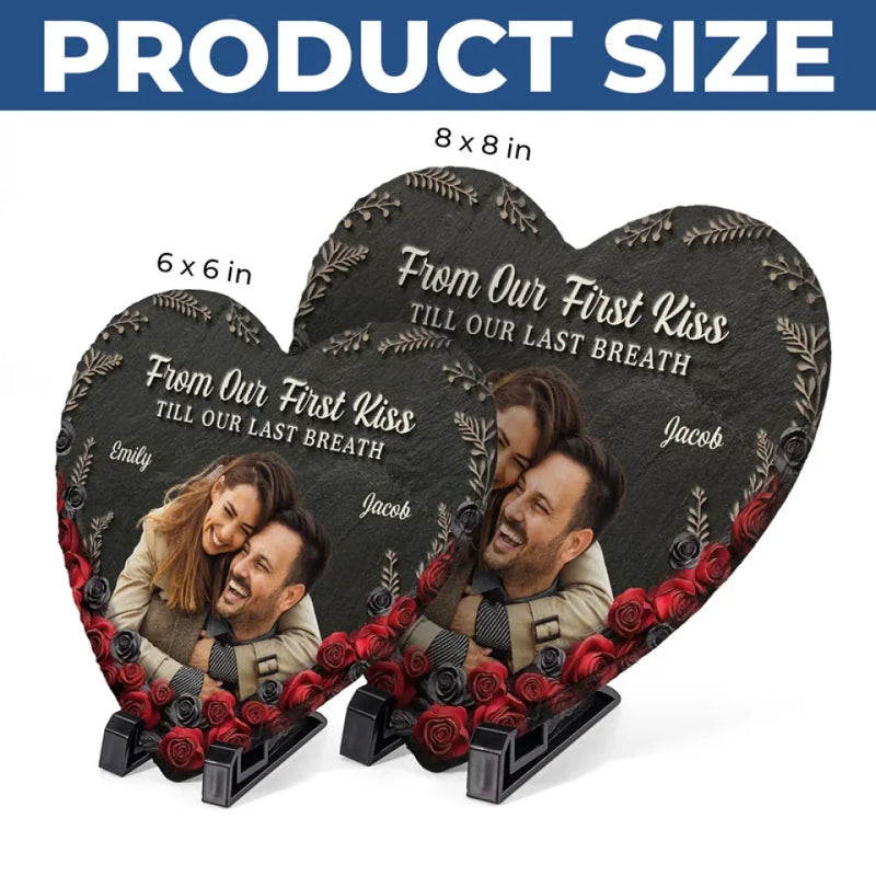 Custom Photo You Are, And Always Have Been, My Dream - Couple Personalized Custom Heart Shaped Stone With Stand - Christmas Gift For Husband Wife, Anniversary, First Christmas