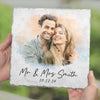 Custom Photo I Love You Forever - Couple Personalized Custom Square Shaped Stone With Stand - Christmas Gift For Husband Wife, Anniversary