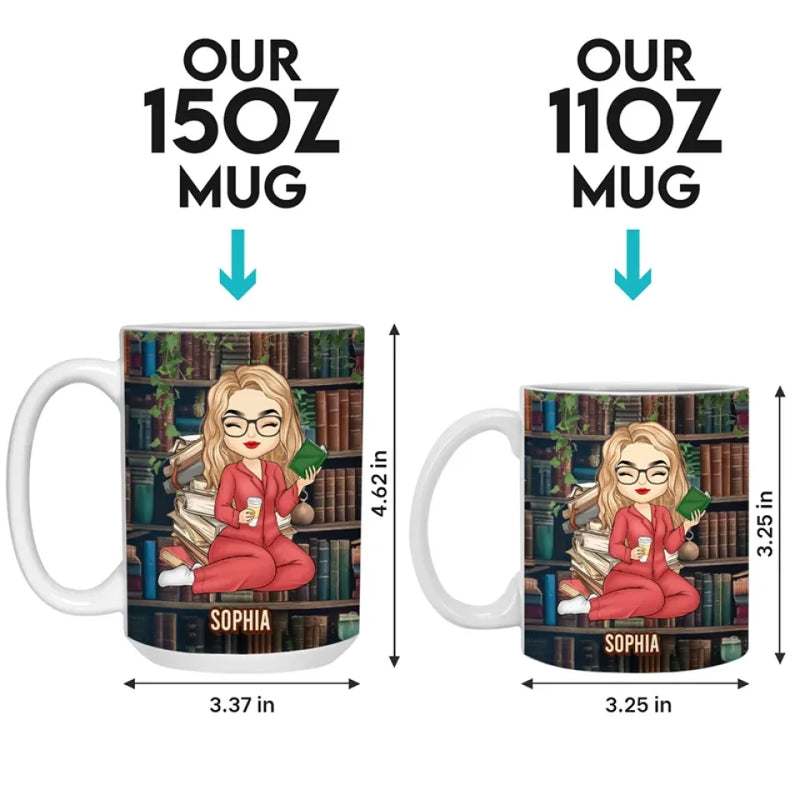 Just A Girl Who Loves Book - Personalized Custom Mug - Christmas Gift For Book Lovers