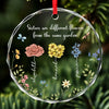 Forever Young Sisters - Bestie Personalized Custom Circle Glass Ornament - Christmas Gift For Best Friends, BFF, Sisters