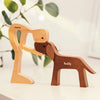 MWD - Personalized Custom Wooden Pet Carvings - The Love Between You And Your Fur-Friend - Gift For Pet Lovers - New Arrival, Wood Sculpture Table Ornaments, Carved Wood Decor AMZ