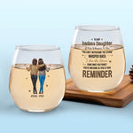 A Mother Is A Daughter's Best Friend - Family Personalized Custom Wine Glass - Christmas Gift For Mom, Daughter