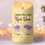 Far Apart, But Always Connected - Bestie Personalized Custom LED Candle - Christmas Gift For Best Friends, BFF, Sisters