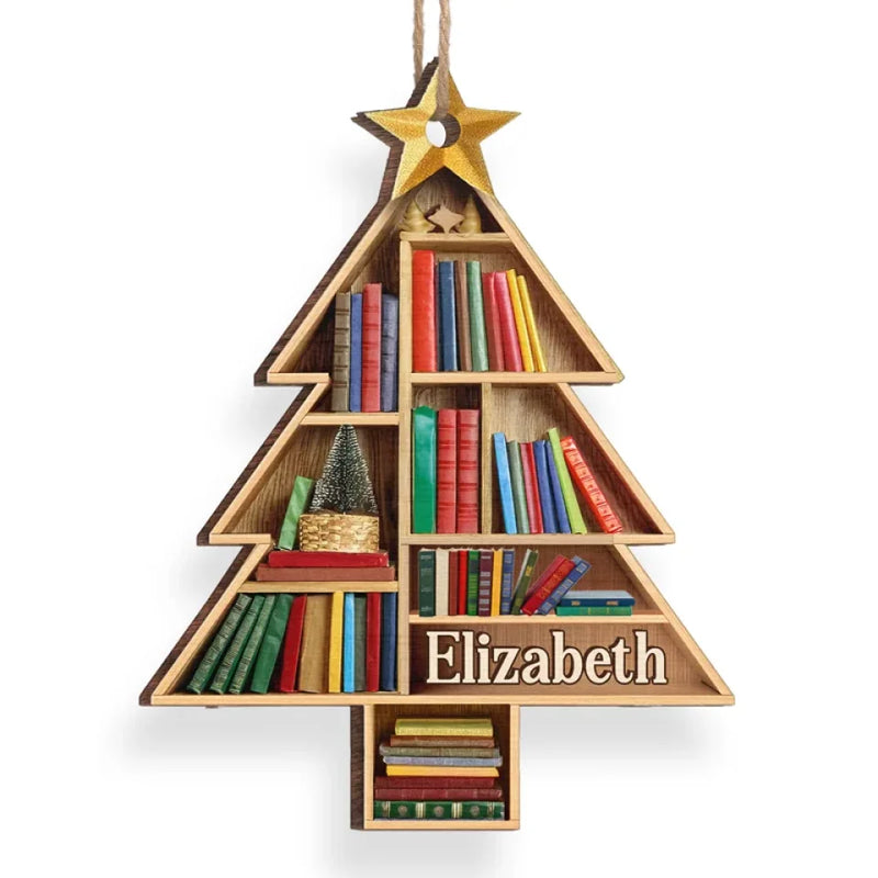 Together We Build A Brighter Future - Personalized Custom Ornament - Wood Custom Shaped - Christmas Gift For Book Lovers